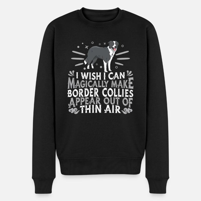 Border Collie Chien - Pull Premium bio Homme - noir