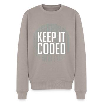 Programmer Coder Software Developer - Men's Premium Organic Jumper - taupe - Front - Nico (187cm)
