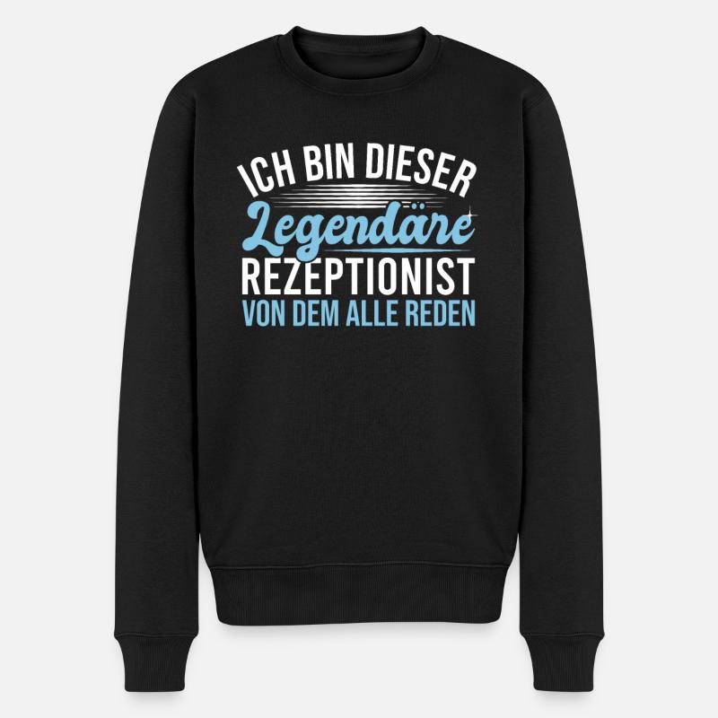 Ich Bin Dieser Legendäre Rezeptionist - Männer Premium Bio Pullover - Schwarz