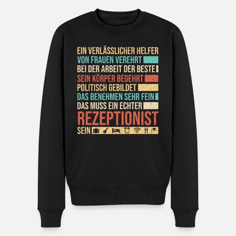 Ein Verlässlicher Helfer Von Frauen - Männer Premium Bio Pullover - Schwarz