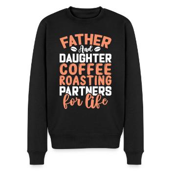 Father & Daughter Coffee Roasting - Männer Premium Bio Pullover - Schwarz - Vorne - Nico (187cm)