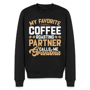My Favorite Coffee Roasting Partner - Männer Premium Bio Pullover - Schwarz - Vorne - Nico (187cm)