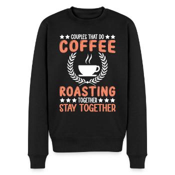 Couples That Do Coffee Roasting Together - Männer Premium Bio Pullover - Schwarz - Vorne - Nico (187cm)