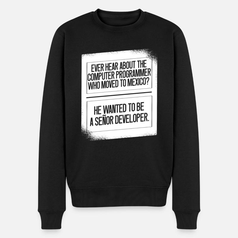 Programmierer Coder Software Entwickler - Männer Premium Bio Pullover - Schwarz