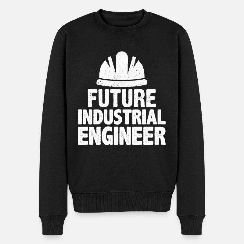 Future Industrial Engineer - Männer Premium Bio Pullover - Schwarz