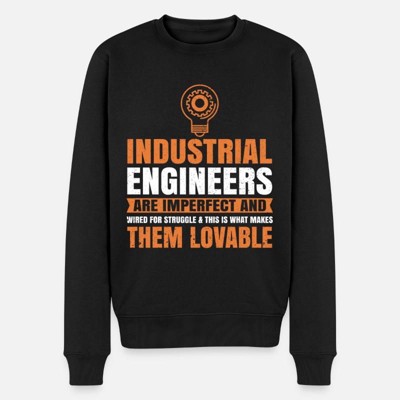 Industrial Engineers Are Imperfect - Männer Premium Bio Pullover - Schwarz