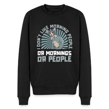 Sphynx Katze - Männer Premium Bio Pullover - Schwarz - Vorne - Nico (187cm)