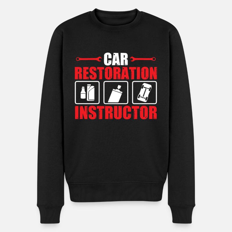 Instructeur de restauration de voiture - Pull Premium bio Homme - noir