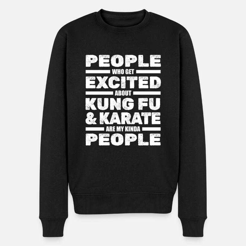 Kung Fu Karate - Männer Premium Bio Pullover - Schwarz