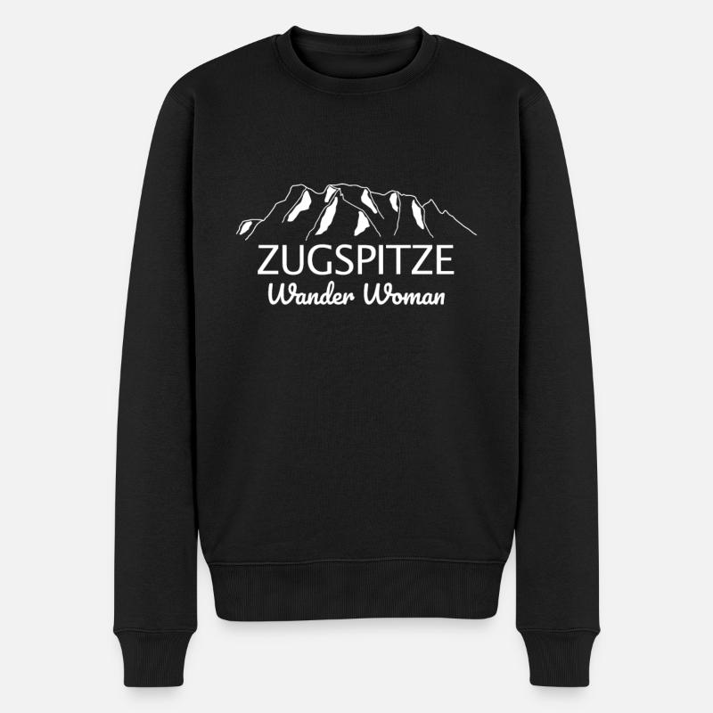Zugspitze Alpenherz Herz der Alpen Wander Woman - Männer Premium Bio Pullover - Schwarz