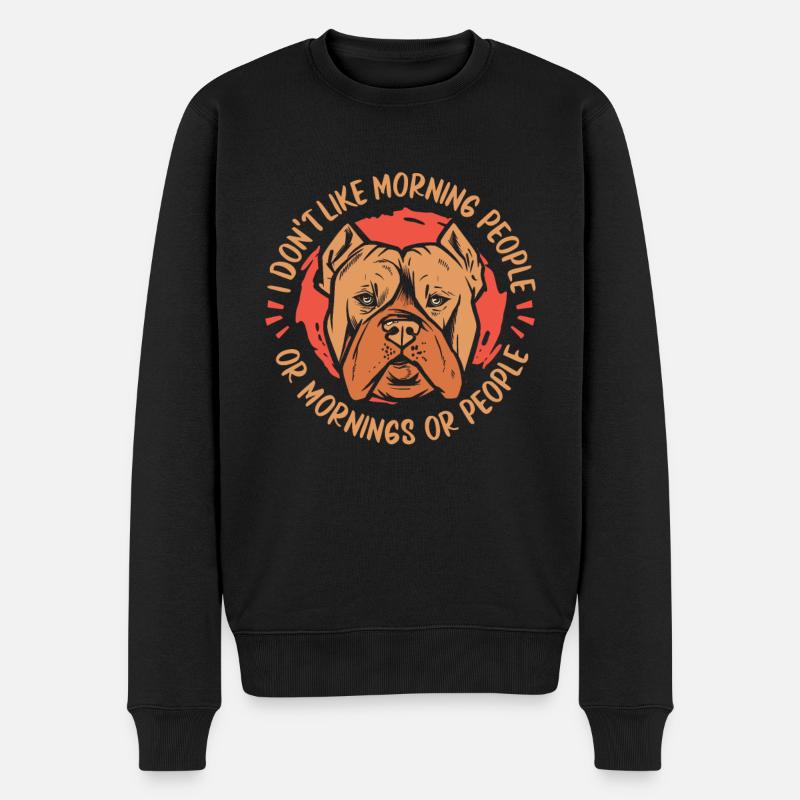 American Bully Hund - Männer Premium Bio Pullover - Schwarz
