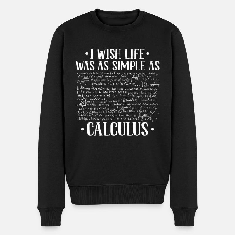 Mathe Mathematik - Männer Premium Bio Pullover - Schwarz