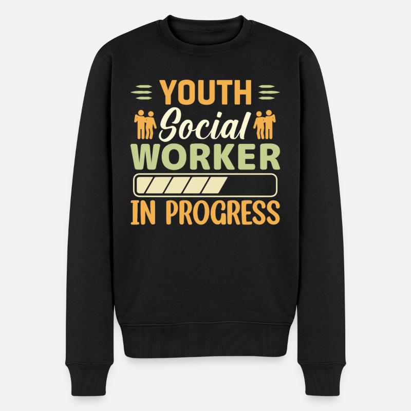 Travailleur social jeunesse en cours - Pull Premium bio Homme - noir