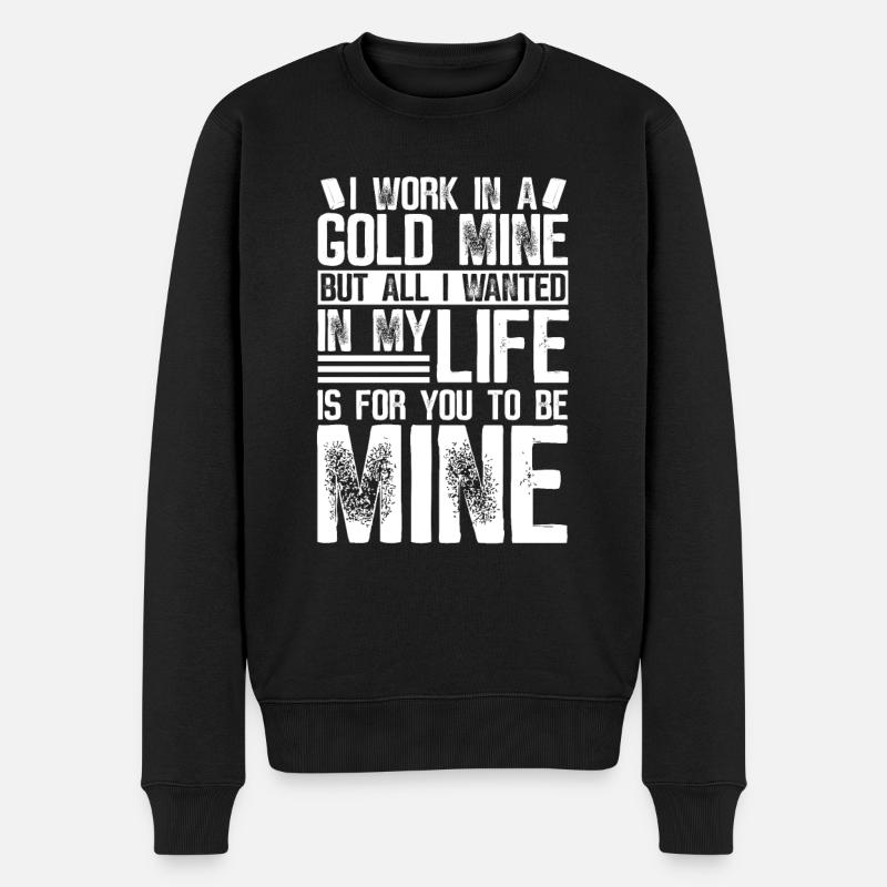 Mine d’or minière - Pull Premium bio Homme - noir
