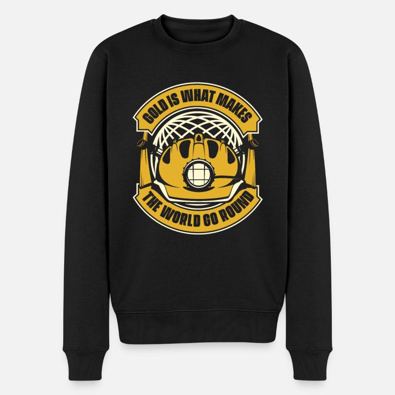 Mine d’or minière - Pull Premium bio Homme - noir