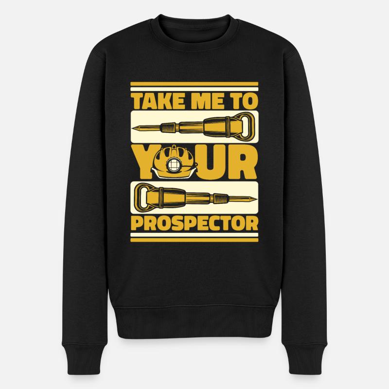 Mine d’or minière - Pull Premium bio Homme - noir