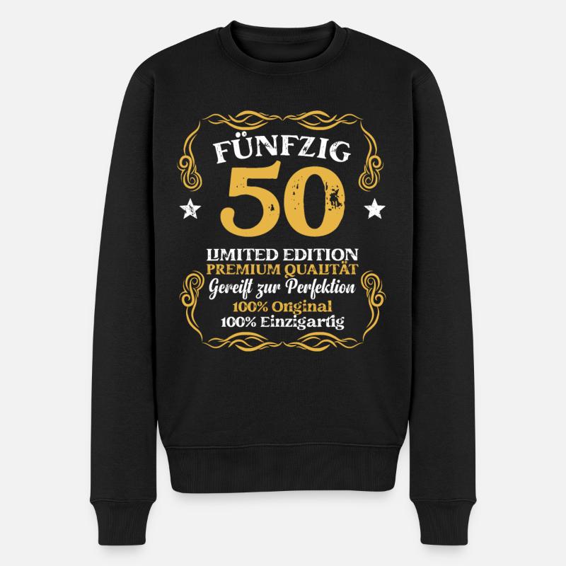 Geburtstag Männer 50 Jahre 50er 50 Geburtstag - Männer Premium Bio Pullover - Schwarz