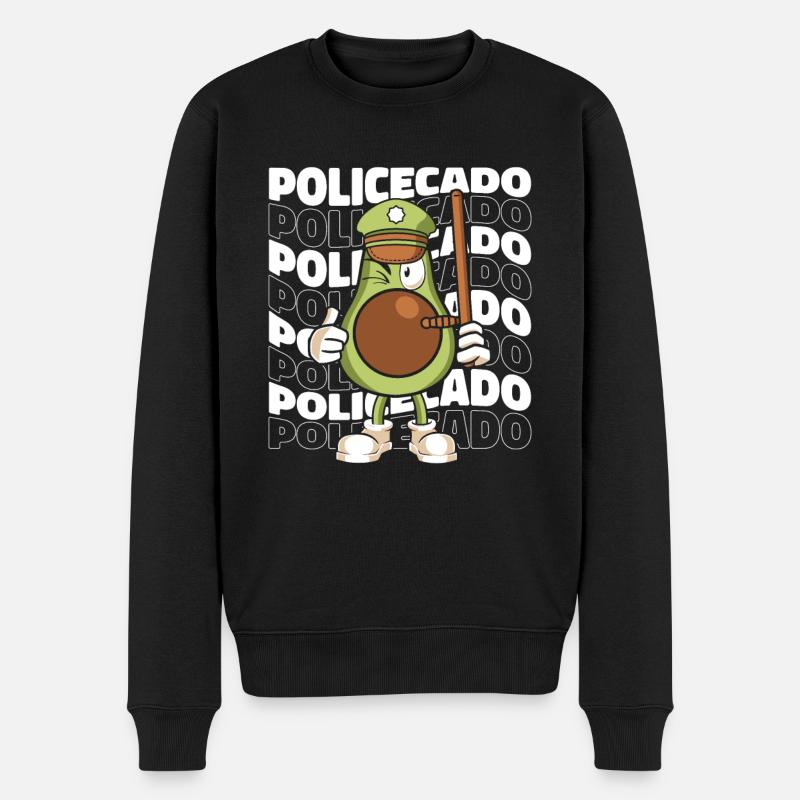 Polizist Polizei Kommissar - Männer Premium Bio Pullover - Schwarz