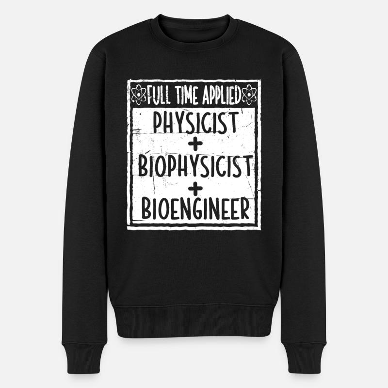 Physik Physiker - Männer Premium Bio Pullover - Schwarz