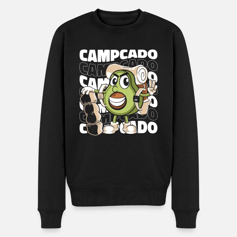 Camping Campen Zeltplatz Zelten - Männer Premium Bio Pullover - Schwarz