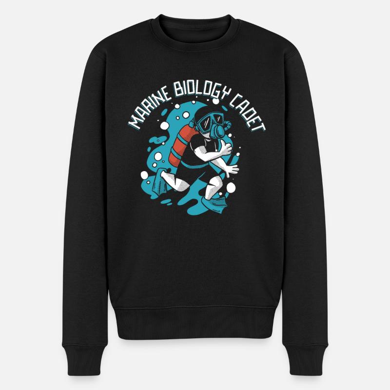 Meeresbiologie - Männer Premium Bio Pullover - Schwarz