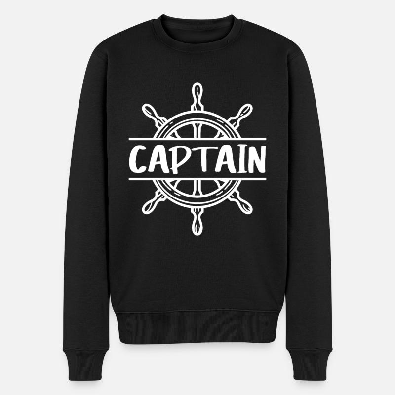 Seglen Segelboot Segler - Männer Premium Bio Pullover - Schwarz