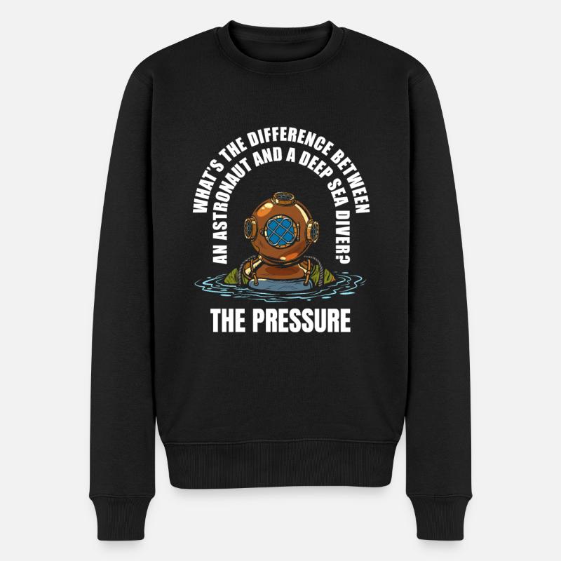 Plongée sous-marine Plongeurs Plongée - Pull Premium bio Homme - noir
