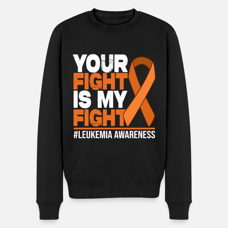 Your Fight Is My Fight - Leukemia Awareness - Männer Premium Bio Pullover - Schwarz