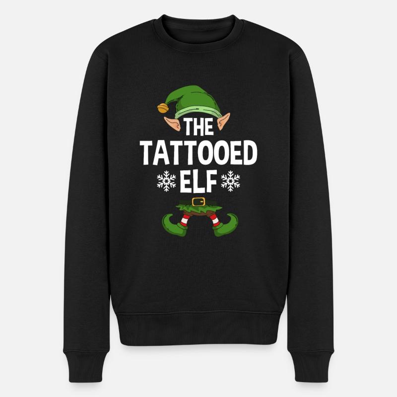 Group Matching Family Christmas Gift Elf - Männer Premium Bio Pullover - Schwarz