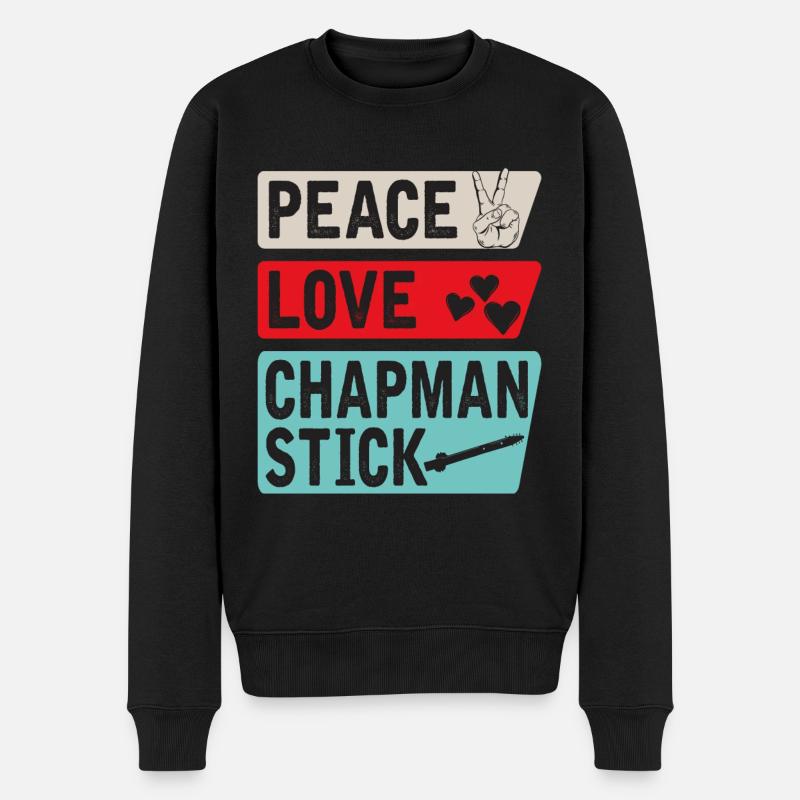 Chapman Stick Musical Instrument Players - Männer Premium Bio Pullover - Schwarz