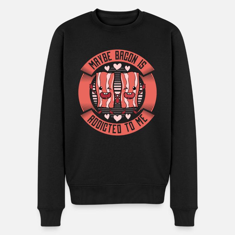 Bacon Bacon Petit déjeuner - Pull Premium bio Homme - noir