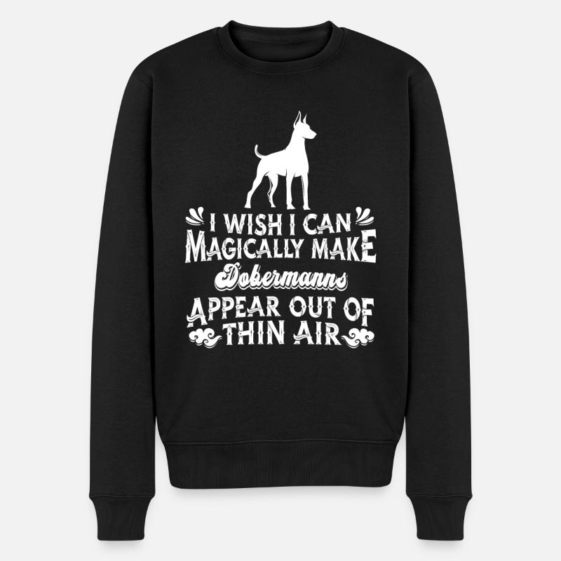 Chien Doberman - Pull Premium bio Homme - noir