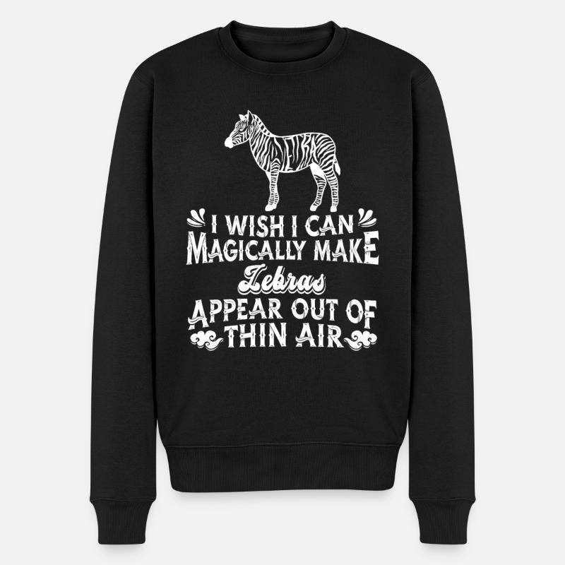 Zebra - Männer Premium Bio Pullover - Schwarz