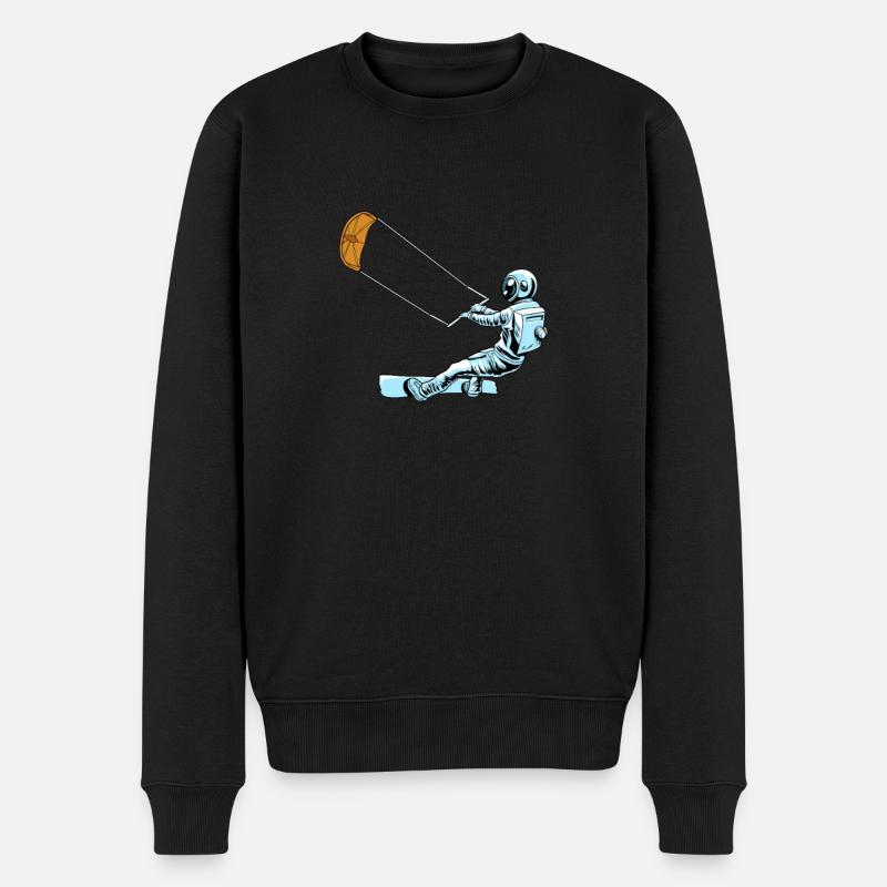 Kitesurf Kiteboard Kite Kite Kiten - Pull Premium bio Homme - noir