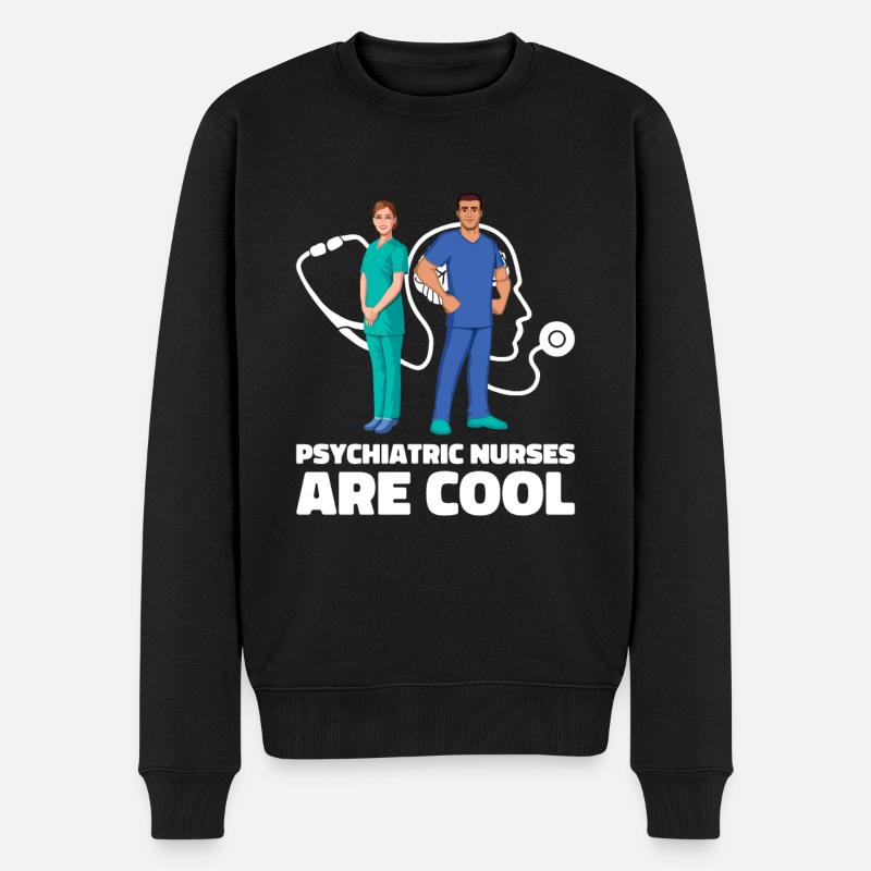 Krankenschwester - Männer Premium Bio Pullover - Schwarz