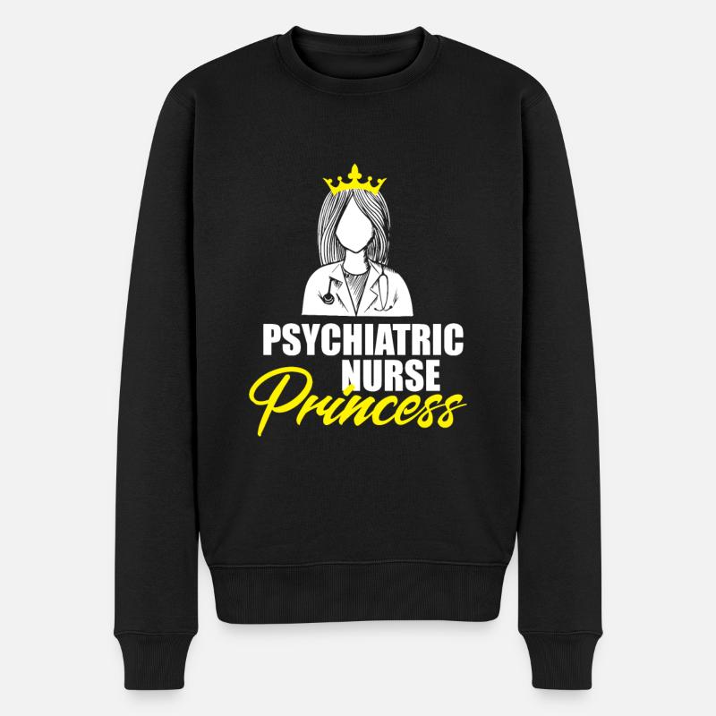 Krankenschwester - Männer Premium Bio Pullover - Schwarz