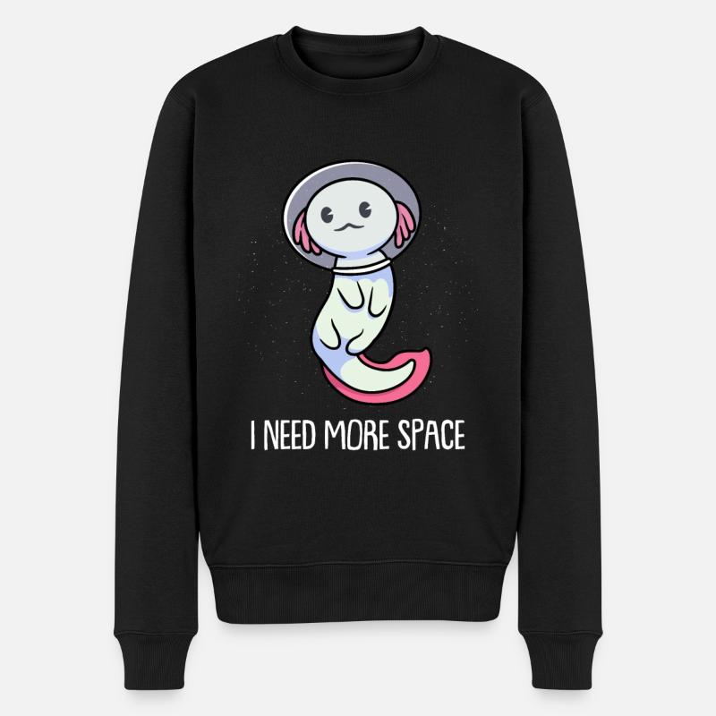 Axolotl Salamander - Männer Premium Bio Pullover - Schwarz