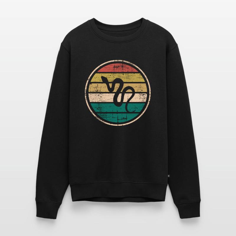 Snake Retro Reptile Python Gift idea Männer Premium Bio Pullover