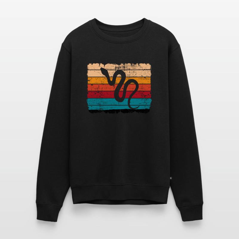 Snake Retro Reptile Python Idée cadeau Pull Premium bio Homme