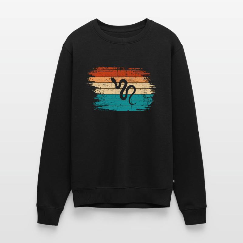Snake Retro Reptile Python Gift idea Männer Premium Bio Pullover