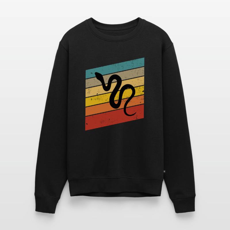 Snake Retro Reptile Python Idée cadeau Pull Premium bio Homme