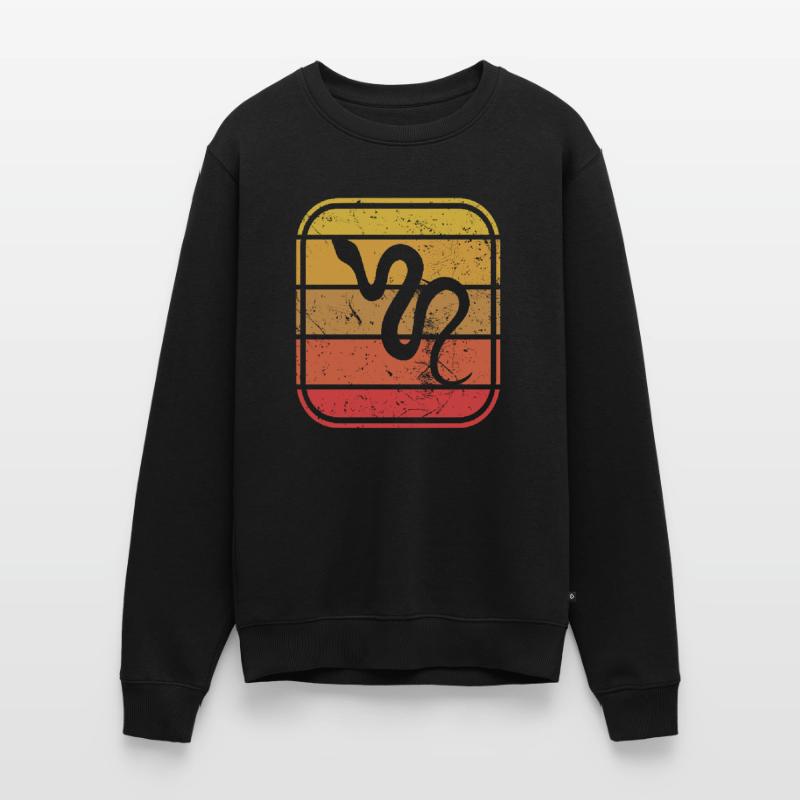 Snake Retro Reptile Python Idée cadeau Pull Premium bio Homme