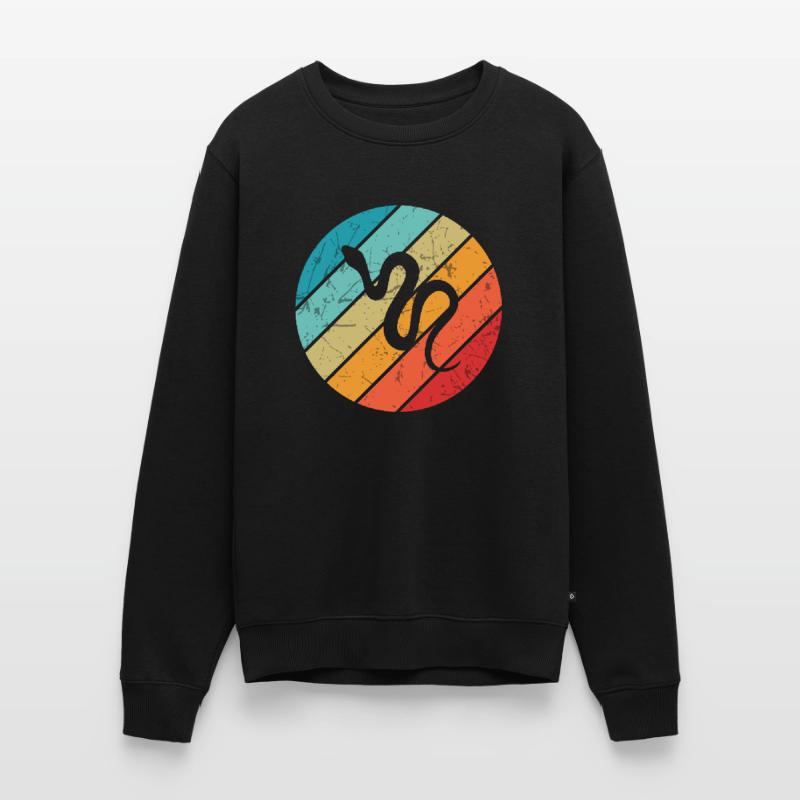 Snake Retro Reptile Python Gift idea Männer Premium Bio Pullover