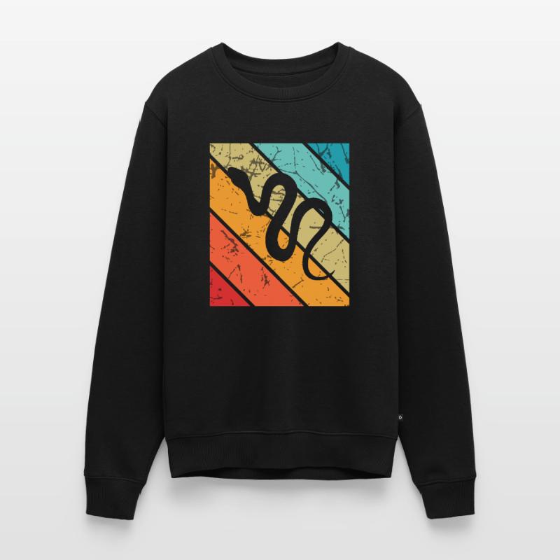 Snake Retro Reptile Python Idée cadeau Pull Premium bio Homme