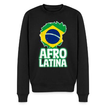 Afro Latina Pride Brésil Racines brésiliennes - Pull Premium bio Homme - noir - Devant - Nico (187cm)
