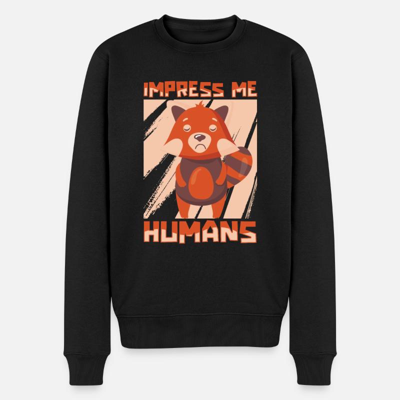 Red panda - Men's Premium Organic Jumper - black