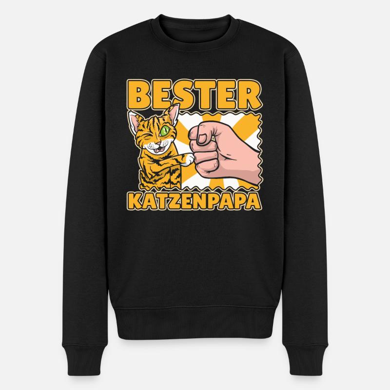 Cat Cat Daddy - Pull Premium bio Homme - noir