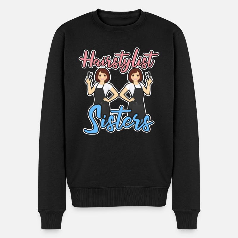 Coiffeuse Coiffeuse Sœurs - Pull Premium bio Homme - noir
