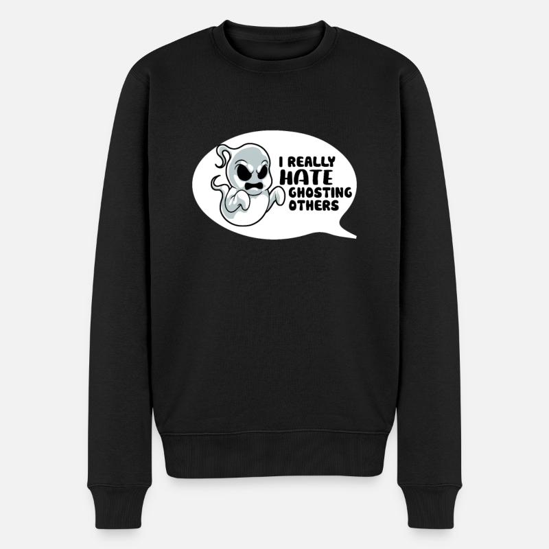 Halloween Drôle De Fantôme - Pull Premium bio Homme - noir
