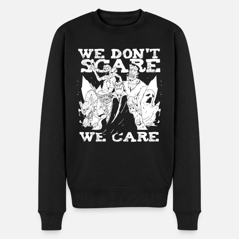 Halloween Geister Monster - Männer Premium Bio Pullover - Schwarz